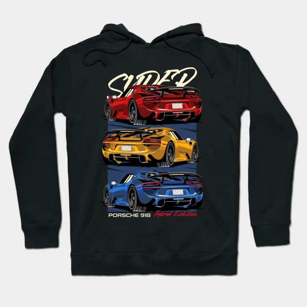 Exotic Porsche 918 Hoodie by Harrisaputra